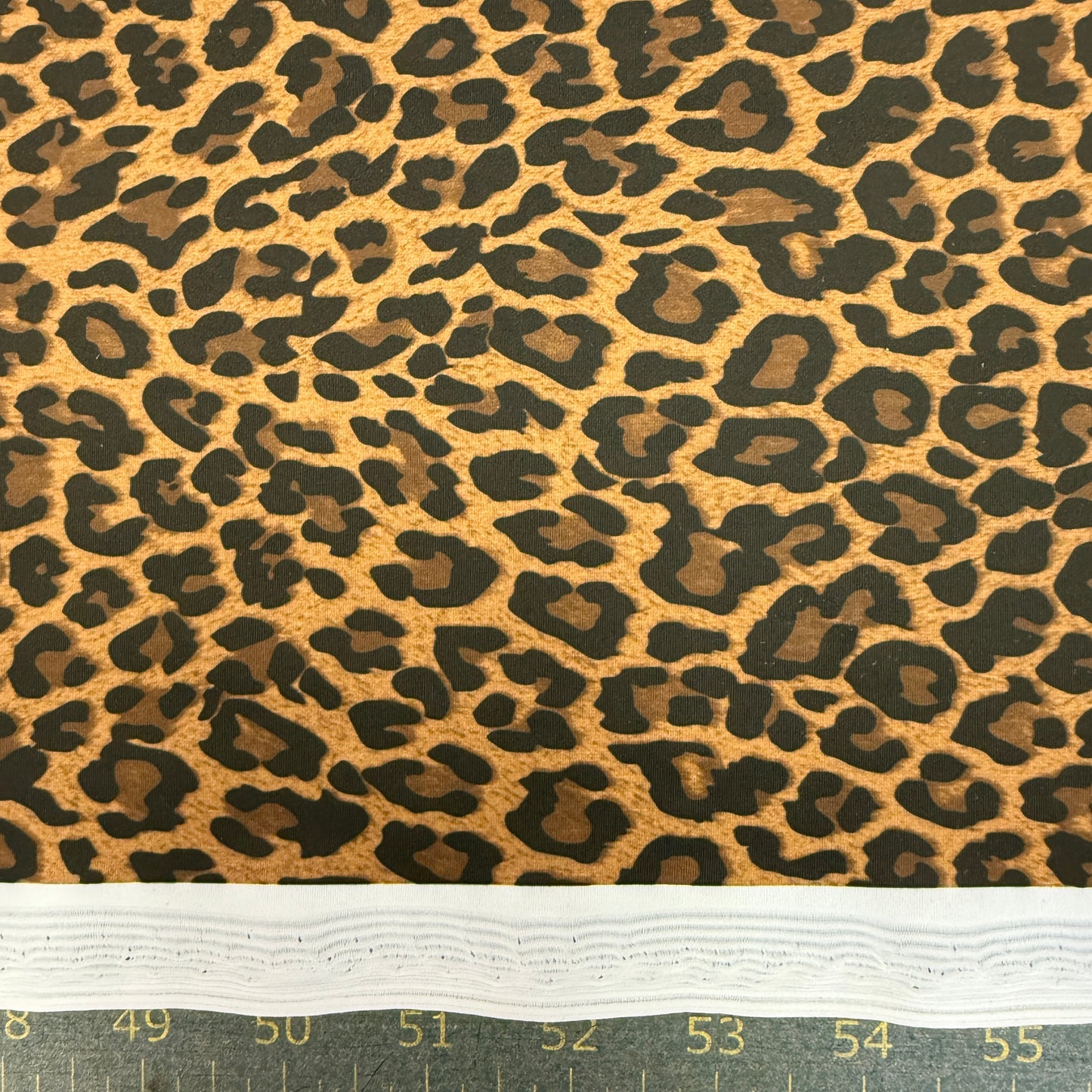 Brown Leopard Print Nylon/Spandex Stretch Fabric by-the-yard