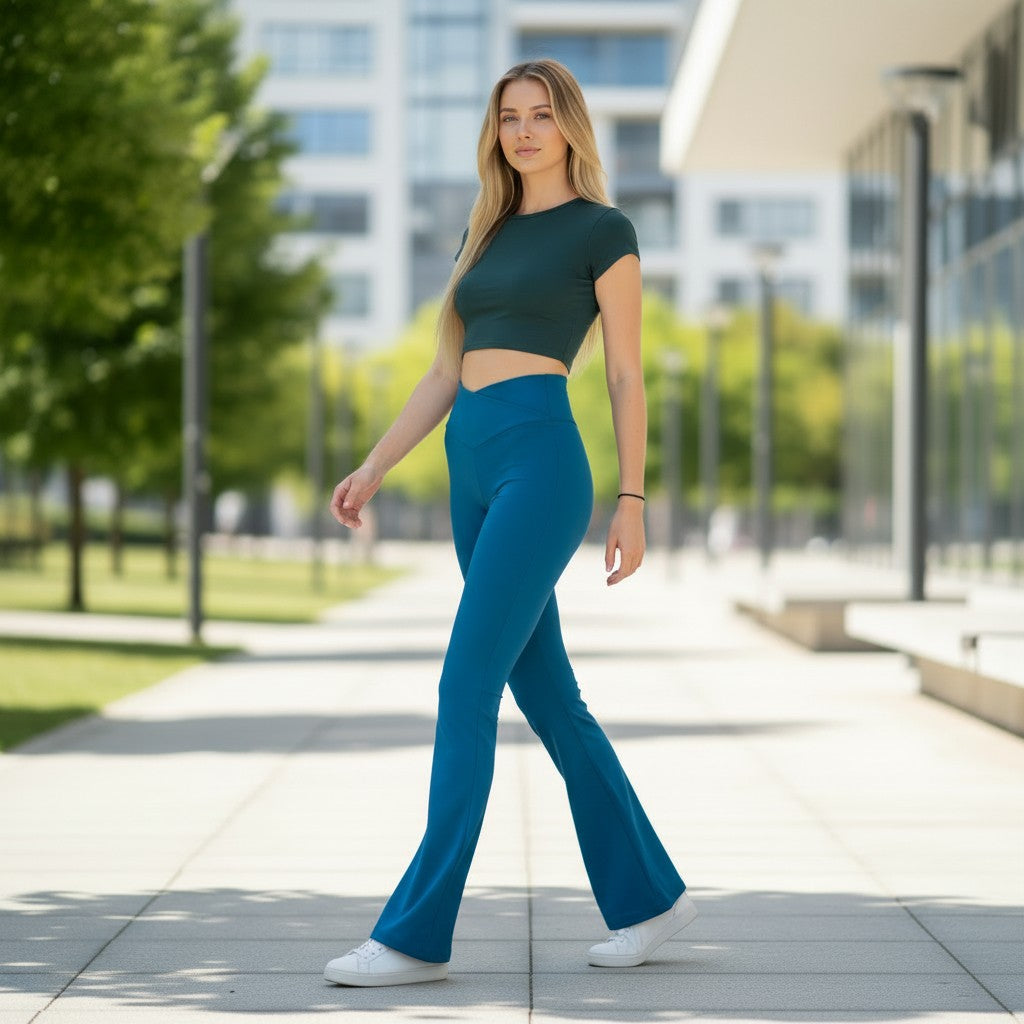 Crossover V-Waist Bootcut Pants PDF Sewing Pattern Download