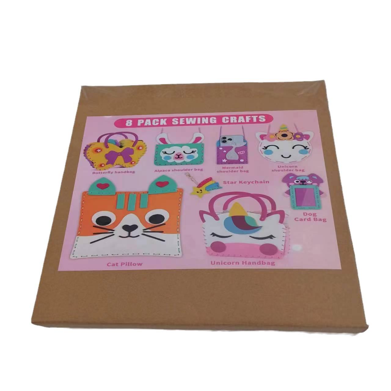 Children's Sewing Kit of 8 Handbags Hand-Sewing Projects for Beginners