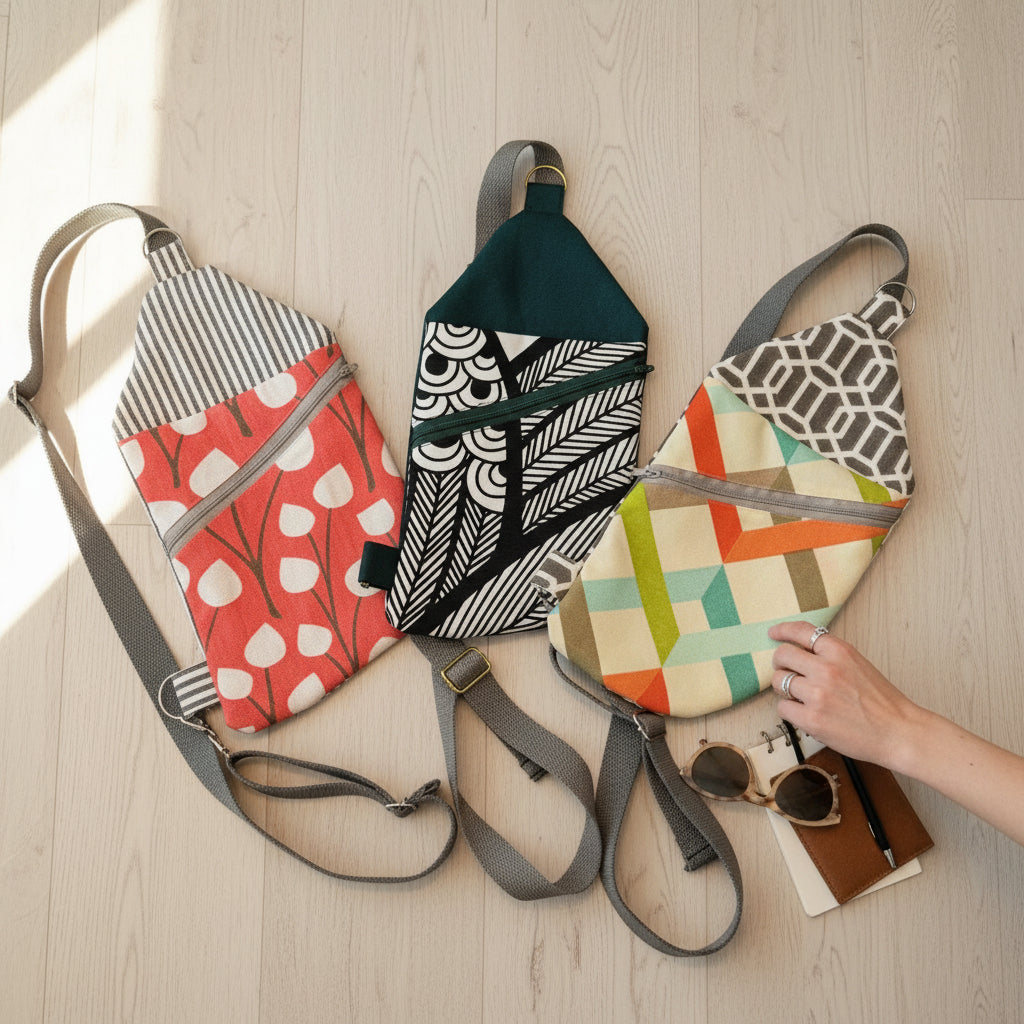 Crossbody Sling Bag PDF Sewing Pattern | Travel Pouch Purse (Digital Download)