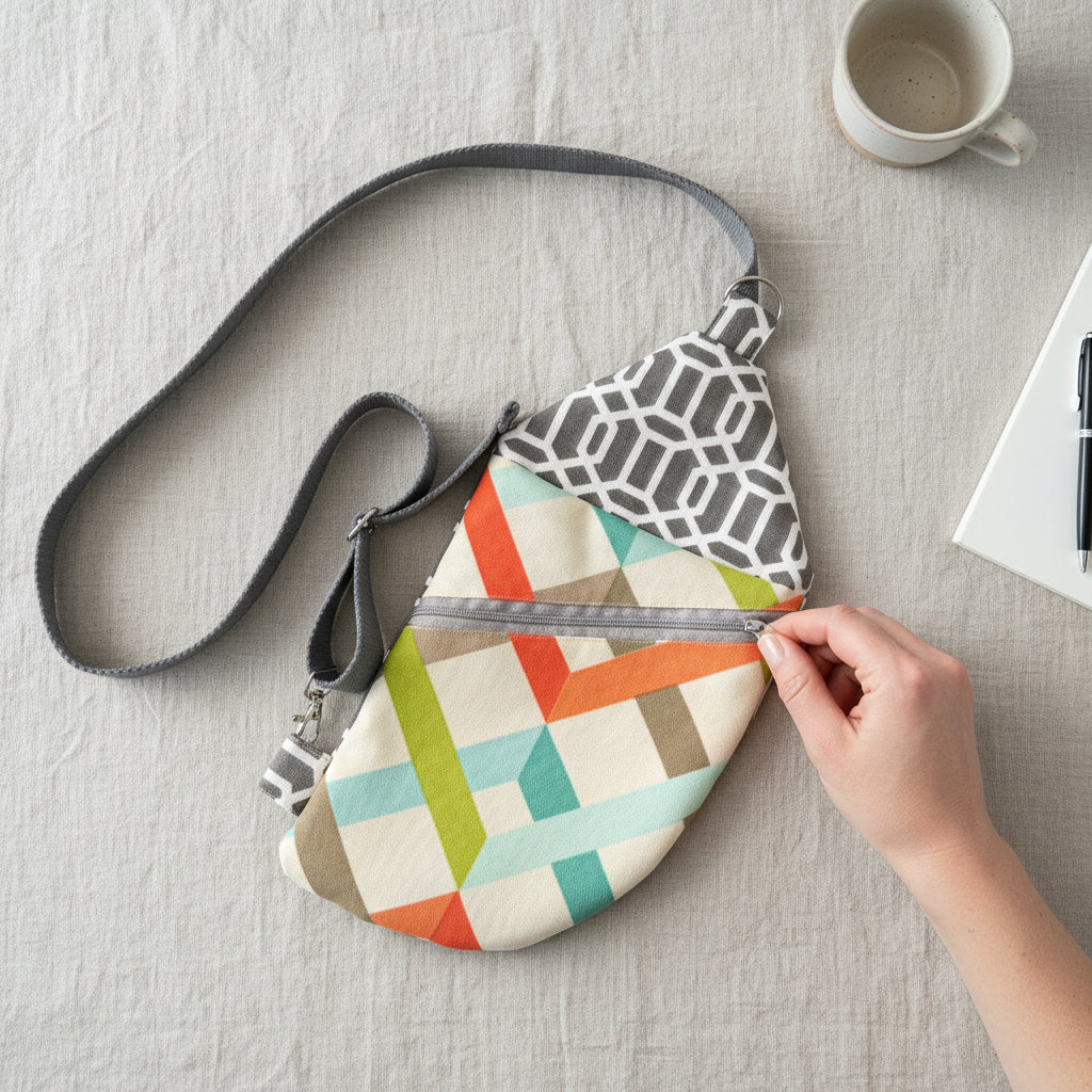 Crossbody Sling Bag PDF Sewing Pattern | Travel Pouch Purse (Digital Download)