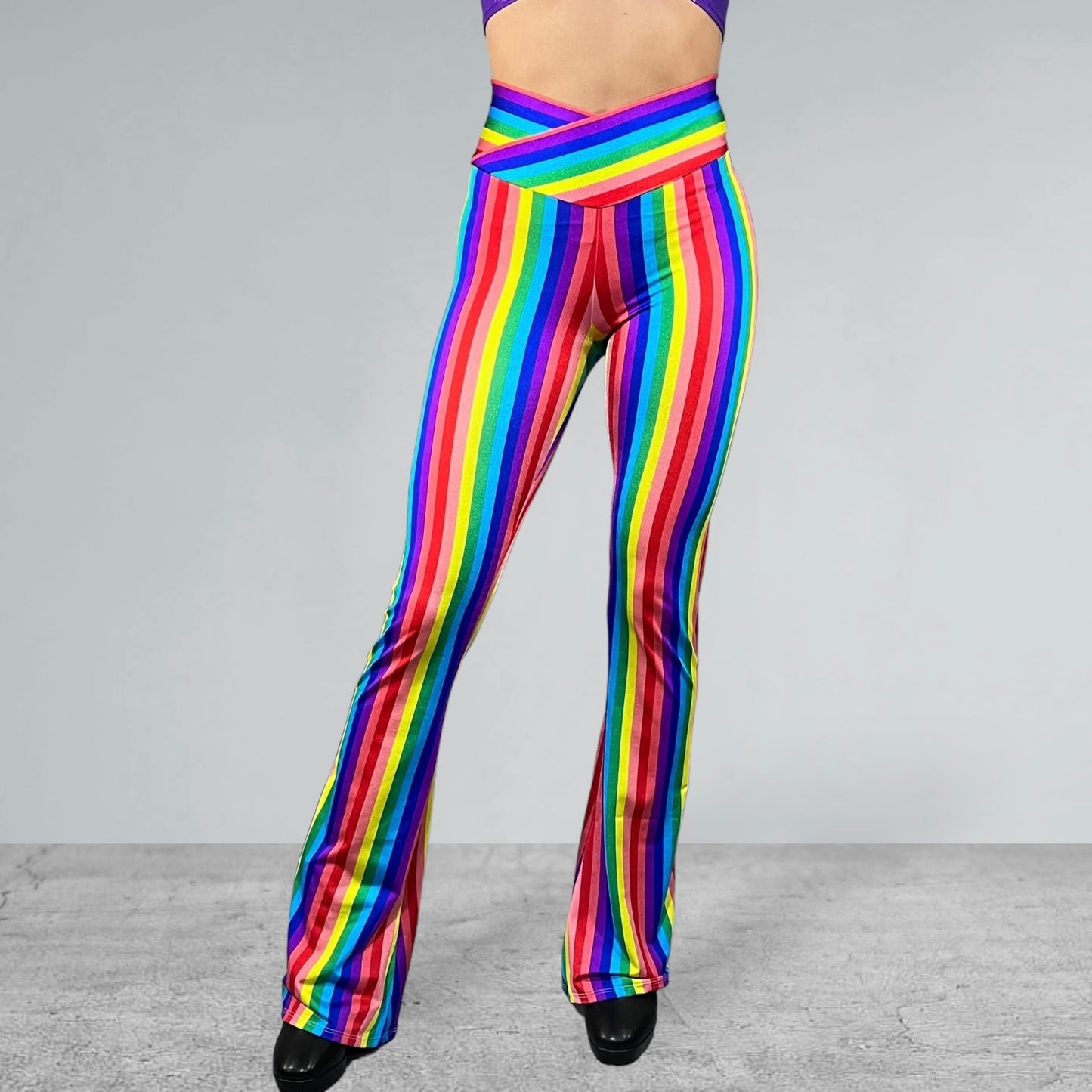 Crossover V-Waist Bootcut Pants PDF Sewing Pattern Download